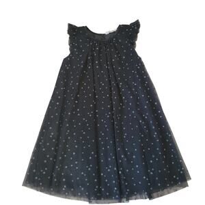 H&M Black Silver Star Print Tulle Dress